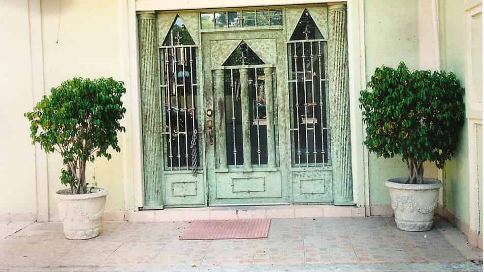 Image of green doors