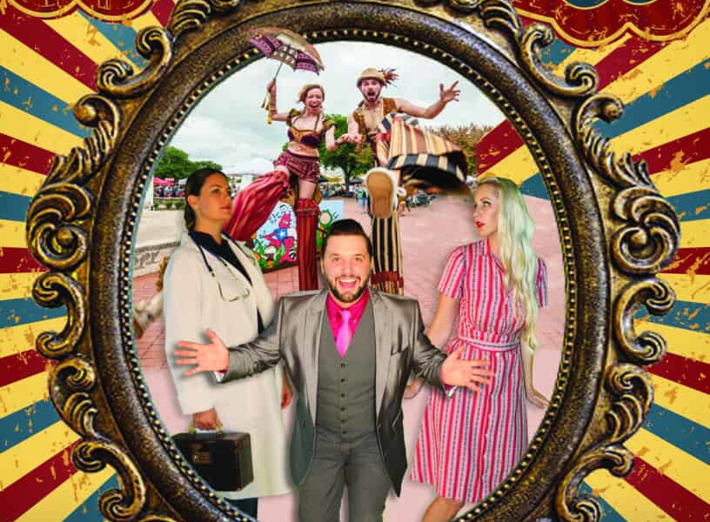 Vintage circus fundraising flyer for a non for profit